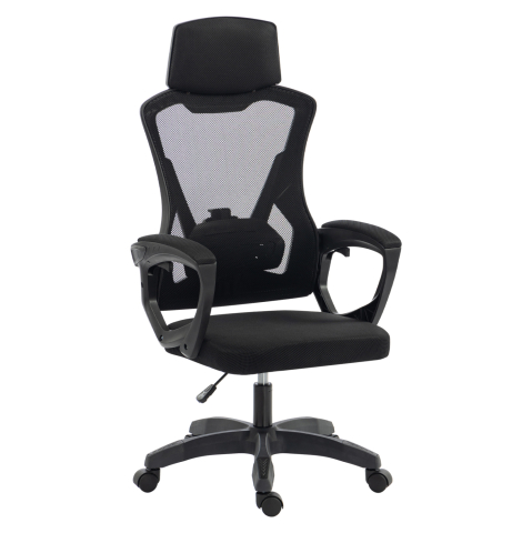 Scaune de birou - OFFICE CHAIR SALAS HM1223.01 POLYPROPYLENE and MESH IN BLACK 60x60x118-128Hcm.