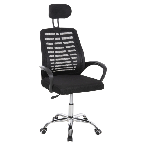 Scaune de birou - OFFICE CHAIR TRAIL2 HM1193 BLACK MESH-CHROMED METAL LEG 62x59x120Hcm.
