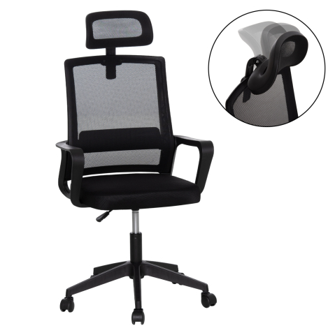 Scaune de birou - OFFICE CHAIR VELOCITY HM1229.01 BLACK PP and MESH FABRIC 60x62x123Hcm.