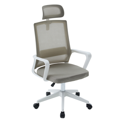 Scaune de birou - OFFICE CHAIR VELOCITY HM1229.02 WHITE PP--LIGHT GREY MESH FABRIC 60x62x123Hcm.