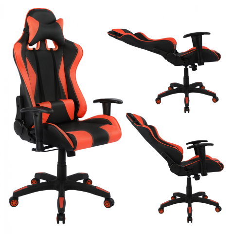 Scaune de birou - Office Gaming chair HM1062.01 Speed Black and Red PU 68,5 x 71,5 x 133,5 cm