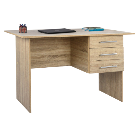 Birouri - Office melamine HM2029.02 with 3 drawers Sonama 120x60x76cm