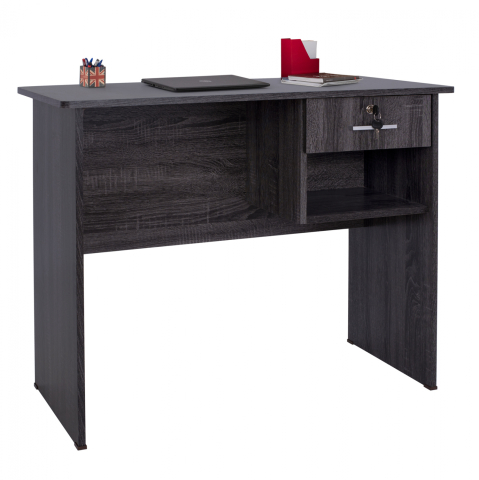 Birouri - Office melamine with drawer HM2283.01 in grey color 90x45x74.5