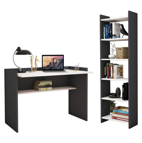 Birouri - OFFICE SET 2PCS HM11774.13 MELAMINE IN GREY-WHITE