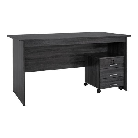 Birouri - Office set 2pieces Office and Cabinet Grey color HM10337.01