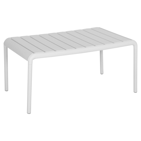 Mese - OUTDOOR COFFEE TABLE KORVER HM6334.01 POLYPROPYLENE IN WHITE 100x60x46Hcm.
