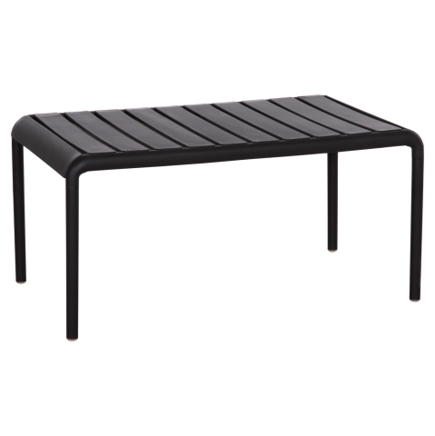 Mese - OUTDOOR COFFEE TABLE KORVER HM6334.02 POLYPROPYLENE IN BLACK 100x60x46Hcm.