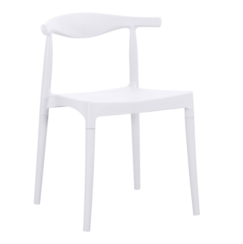 Exterior - OUTDOOR DINING CHAIR ALOR HM6624.01 POLYPROPYLENE IN WHITE 47x55x74.5Hcm.