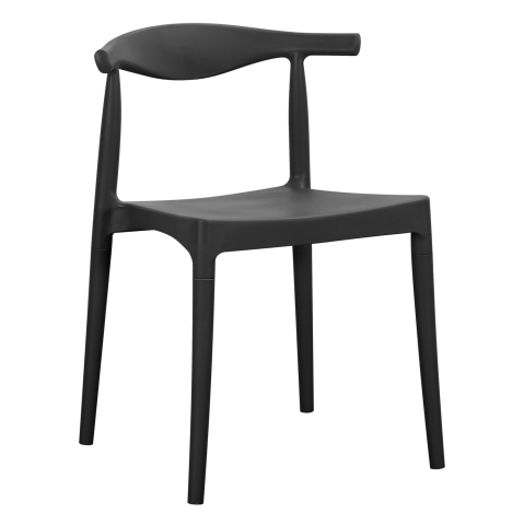 Exterior - OUTDOOR DINING CHAIR ALOR HM6624.02 POLYPROPYLENE IN BLACK 47x55x74.5Hcm.