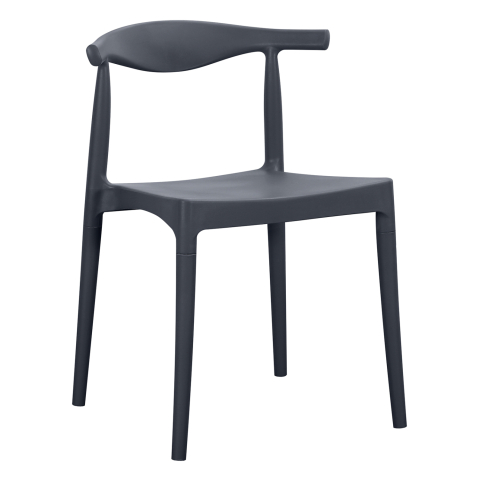 Exterior - OUTDOOR DINING CHAIR ALOR HM6624.03 POLYPROPYLENE IN GREY 47x55x74.5Hcm.