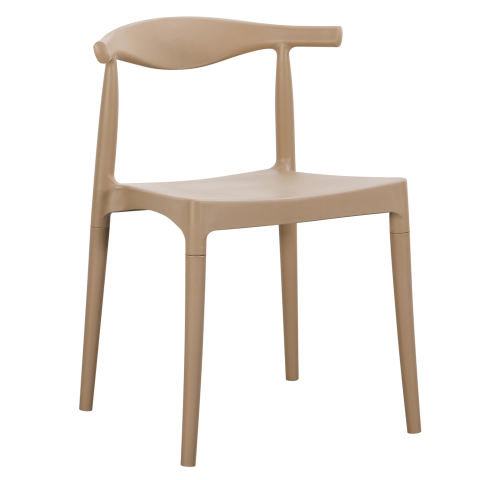 Exterior - OUTDOOR DINING CHAIR ALOR HM6624.04 POLYPROPYLENE IN CAPPUCCINO 47x55x74.5Hcm.