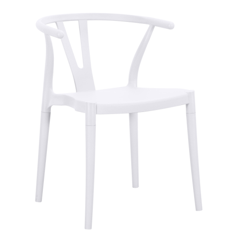 Exterior - OUTDOOR DINING CHAIR BRAVE HM6625.01 POLPYPROPYLENE IN WHITE 47x42x84.5Hcm