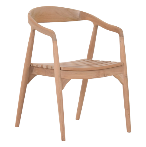 Exterior - OUTDOOR DINING CHAIR EBENIZER HM18106 TEAK WOOD IN NATURAL COLOR 54x56x75.5Hcm.