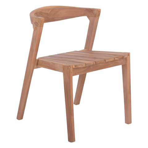 Exterior - OUTDOOR DINING CHAIR ORLEAN HM18130 TEAK WOOD IN NATURAL COLOR 49.5x58x70Hcm.