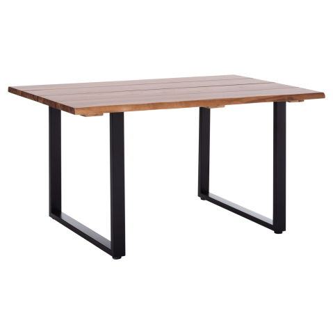 Mese - OUTDOOR DINING TABLE FRIGGO HM6296.01 ACACIA WOOD 3.5cm thick--METAL LEGS 140x80x77Hcm