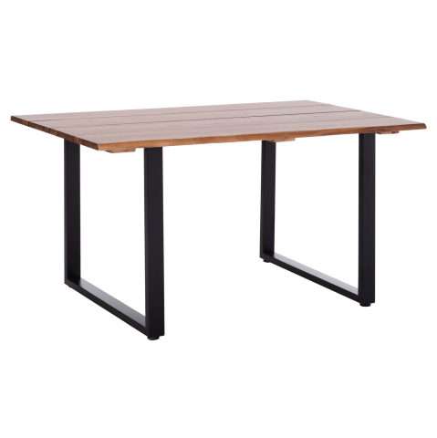 Mese - OUTDOOR DINING TABLE FRIGGO HM6296.02 ACACIA WOOD 2.6cm thick--METAL LEGS 140x80x76Hcm