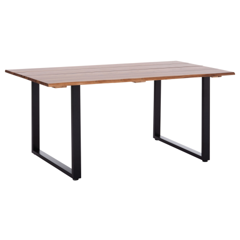 Mese - OUTDOOR DINING TABLE FRIGGO HM6297.02 ACACIA WOOD 2.6cm thick--METAL LEGS 160x80x76Hcm
