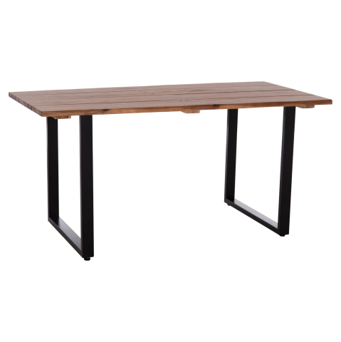 Mese - OUTDOOR DINING TABLE FRIGGO HM6375.02 ACACIA WOOD 2.6cm thick--METAL LEGS 160x80x76Hcm