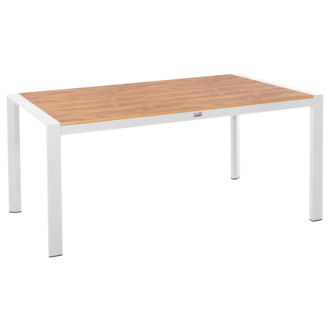 Mese - OUTDOOR DINING TABLE GOYA HM6059.01 ALUMINUM IN WHITE and POLYWOOD TABLETOP 160X80Χ75Hcm.