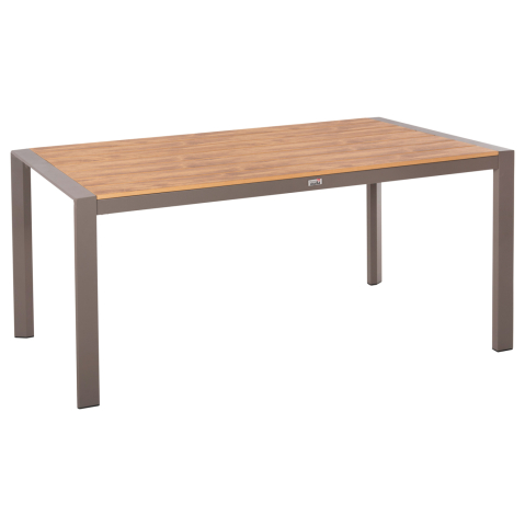 Mese - OUTDOOR DINING TABLE GOYA HM6059.04 ALUMINUM IN CHAMPAGNE and POLYWOOD TABLETOP 160X80Χ75Hcm.