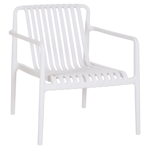 Exterior - OUTDOOR LOUNGE ARMCHAIR MALEN HM6626.01 WHITE POLYPROPYLENE 67x75x75Hcm