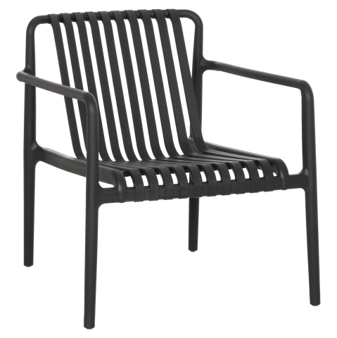 Exterior - OUTDOOR LOUNGE ARMCHAIR MALEN HM6626.02 BLACK POLYPROPYLENE 67x75x75Hcm