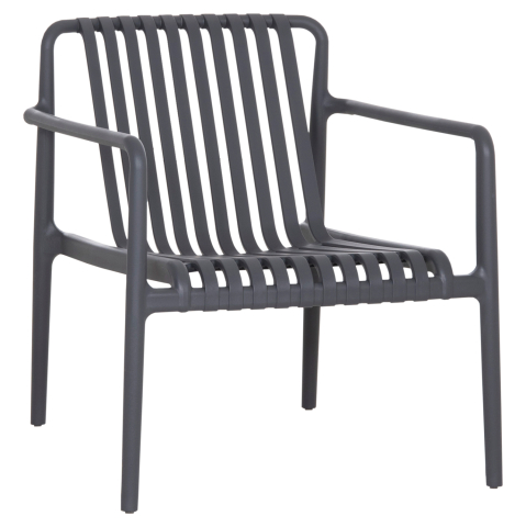 Exterior - OUTDOOR LOUNGE ARMCHAIR MALEN HM6626.03 GREY POLYPROPYLENE 67x75x75Hcm