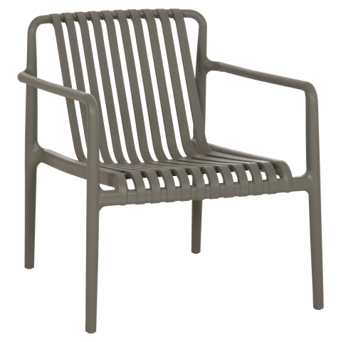 Exterior - OUTDOOR LOUNGE ARMCHAIR MALEN HM6626.05 OLIVE GREEN POLYPROPYLENE 67x75x75Hcm