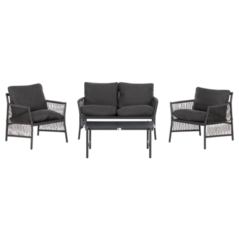 Seturi canapea - OUTDOOR LOUNGE SET 4-SEAT DEANDRA HM6507.01 METAL and CUSHIONS IN GREY
