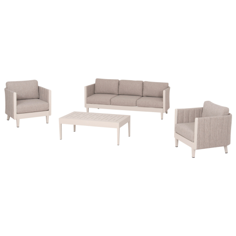 Seturi canapea - OUTDOOR LOUNGE SET 4PCS LARRY HM6188.02 CHAMPAGNE COLORED ALUMINUM-P.E. FABRIC