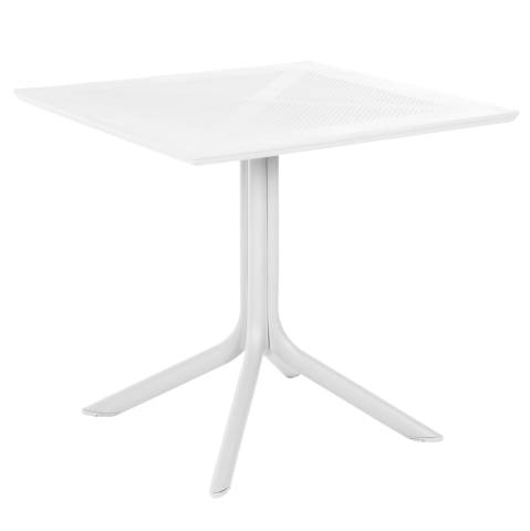 Mese - OUTDOOR POLYPROPYLENE SQUARE TABLE LUNAR HM5930.11 WHITE 80x80x74Hcm.
