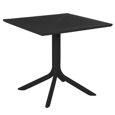 Mese - OUTDOOR POLYPROPYLENE SQUARE TABLE LUNAR HM5930.12 BLACK 80x80x75Hcm.