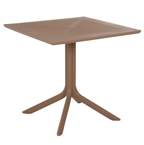 Mese - OUTDOOR POLYPROPYLENE SQUARE TABLE LUNAR HM5930.14 CAPPUCCINO 80x80x75Hcm.