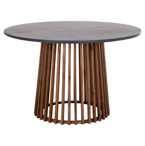 Mese - OUTDOOR ROUND DINING TABLE CRISTOBAL HM6235 ACACIA WOOD-CEMENT TOP Φ120x77Hcm.
