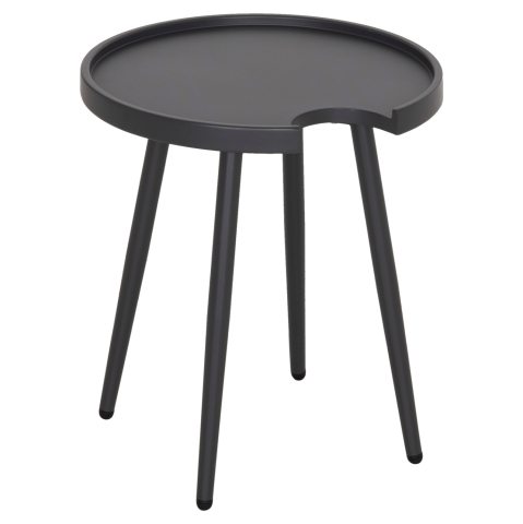Mese - OUTDOOR ROUND SIDE TABLE TEROC HM6433.01 ALUMINUM IN GREY Φ47x53Hcm.