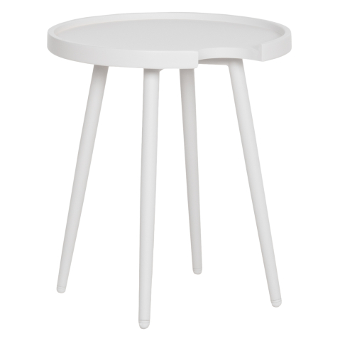 Mese - OUTDOOR ROUND SIDE TABLE TEROC HM6433.02 ALUMINUM IN WHITE Φ47x53Hcm.