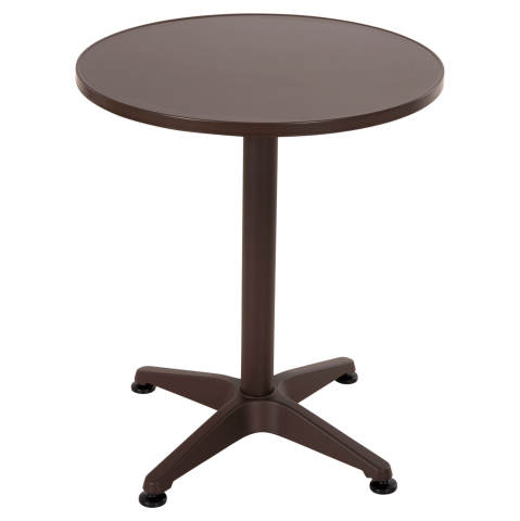 Mese - OUTDOOR ROUND TABLE GOSS HM5974.02 ALUMINUM IN BROWN Φ60x70Hcm.