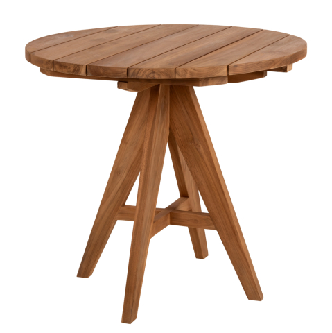 Mese - OUTDOOR ROUND TABLE LEO HM9623.11 TEAK WOOD 80x80x75Hcm.