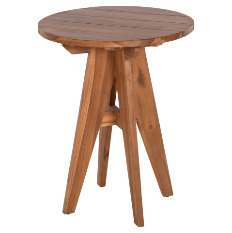 Mese - OUTDOOR ROUND TABLE LEO HM9859.11 SOLID TEAK WOOD IN NATURAL Φ60x75Hcm.