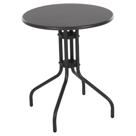 Mese - OUTDOOR ROUND TABLE LINO HM5973.01 METALLIC IN GREY Φ60x70Hcm.