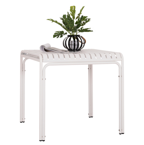 Mese - OUTDOOR SQUARE ALUMINUM TABLE RACHEL HM6338.02 WHITE COLOR 80x80x75Hcm.
