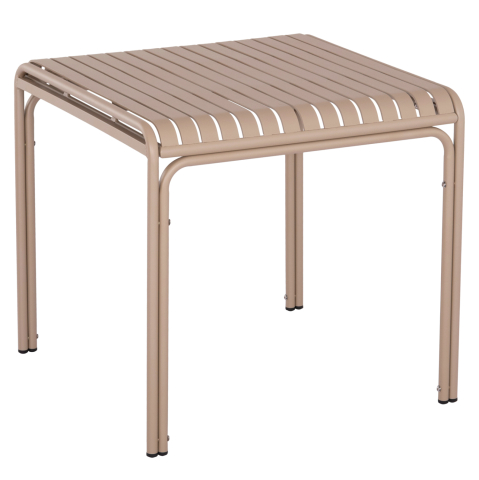 Mese - OUTDOOR SQUARE ALUMINUM TABLE RACHEL HM6338.04 CHAMPAGNE COLOR 80x80x76Hcm.