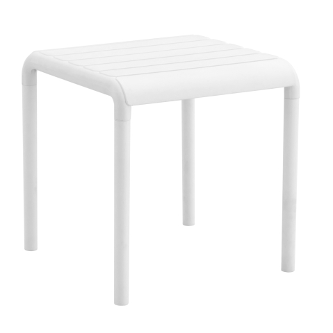 Mese - OUTDOOR SQUARE COFFEE TABLE KORVER HM6335.01 POLYPROPYLENE IN WHITE 45x45x47Hcm.