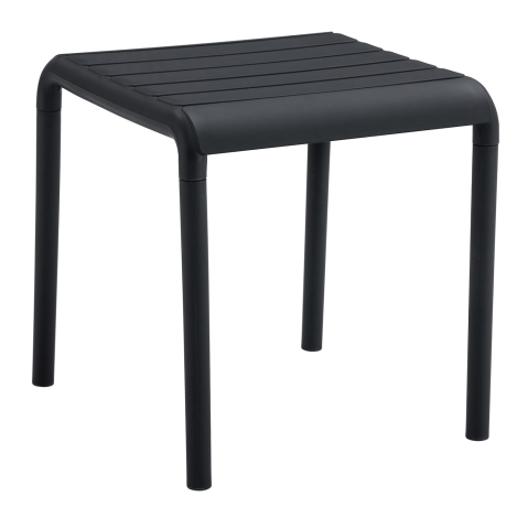 Mese - OUTDOOR SQUARE COFFEE TABLE KORVER HM6335.02 POLYPROPYLENE IN BLACK 45x45x47Hcm.