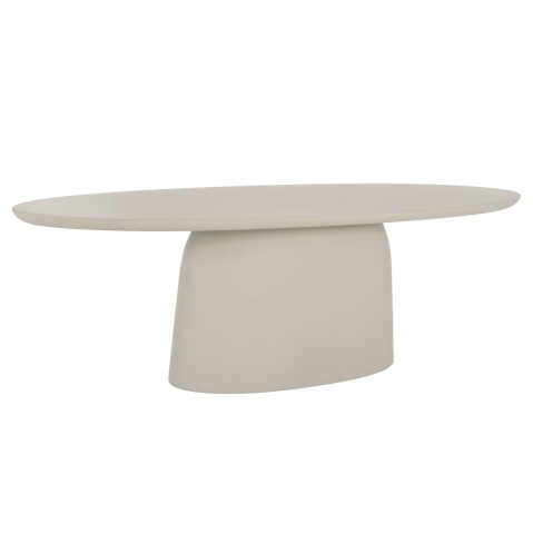 Mese - OVAL DINING TABLE BRECCAN HM6577.02 BEIGE FIBER CEMENT 240x100x75Hcm.