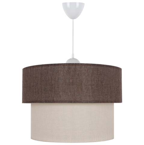 Iluminat - PENDANT CEILING LAMP HM7619.03 TWO-LAYER FABRIC DRUM, PLASTIC FRAME