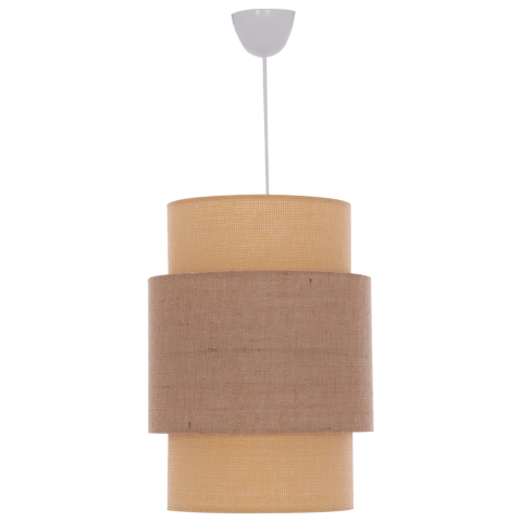 Iluminat - PENDANT CEILING LAMP HM7627.01 TWO-LAYER FABRIC DRUM, POLYETHYLENE FRAME