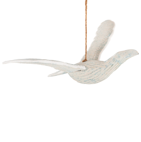 Decoratiuni de perete - PENDANT DECORATION SEAGULL HM4302 ALBASIA WOOD IN BLUEWASH 93x62x12-100H cm.m.