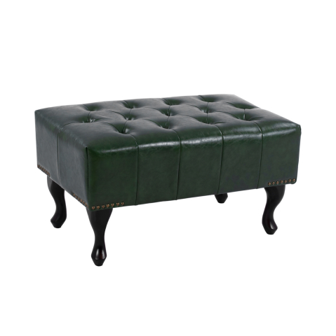 Taburete - PIANO STOOL T.CHESTERFIELD EMMA HM226.08 PU CYPRESS GREEN-BLACK LEGS 80x45x39Hcm