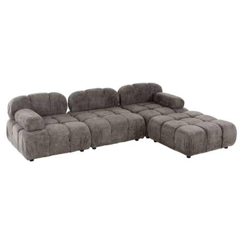Canapele de colt - POLYMORPHIC SOFA SHIFTER HM6073.02 TEXTURED FABRIC IN GREY COLOR 290x196x76Hcm.